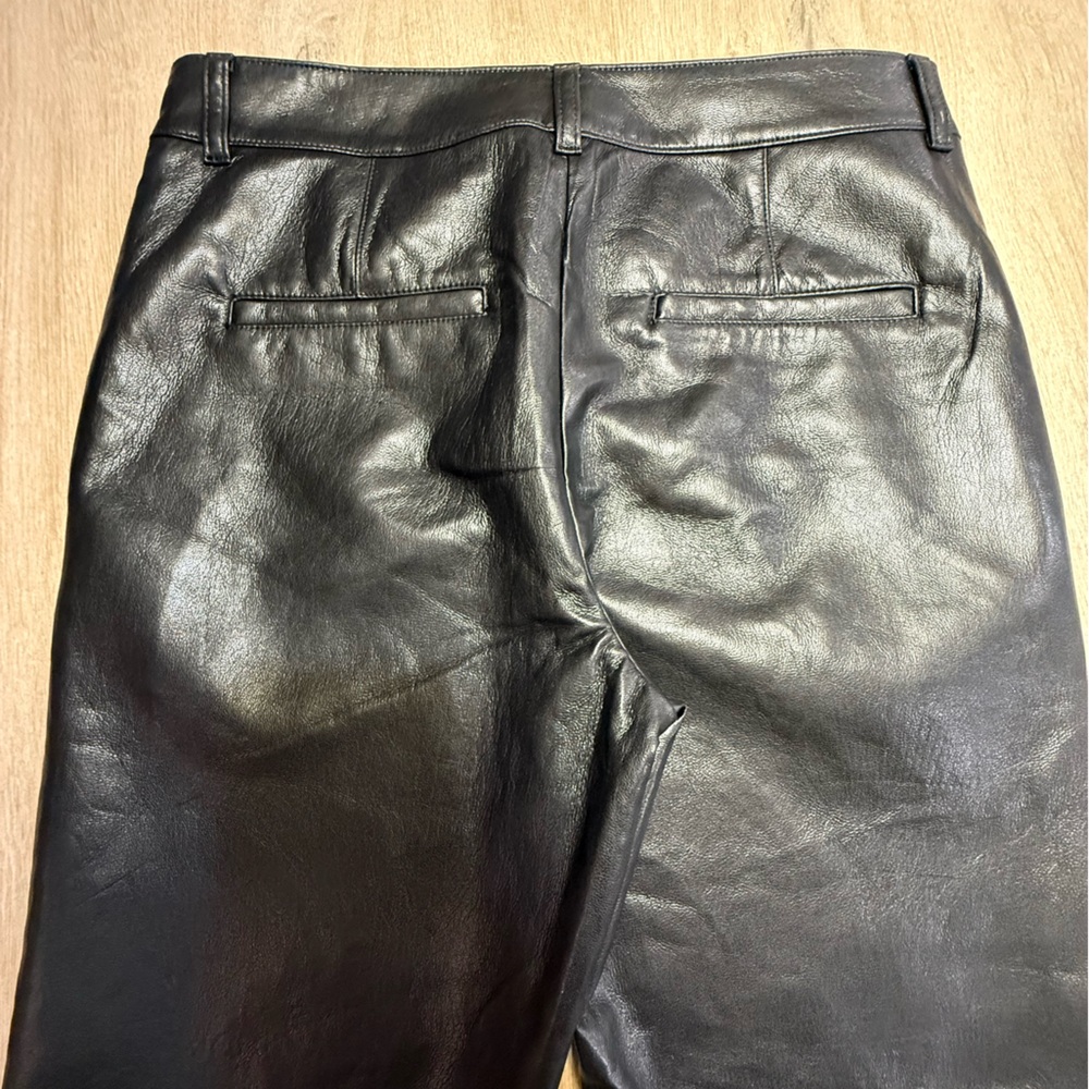 Aritzia Babatón Black Faux Leather Pants Size 6 Chic Office outfit Day to Night - Picture 14 of 14